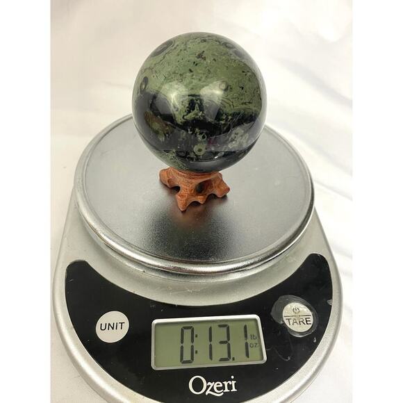 Kambaba Jasper Natural Stone Crystal Quartz Ball 372g Healing Sphere 63mm - Picture 10 of 14